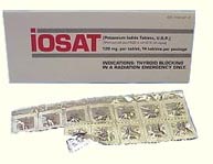 IOSAT Potassium Iodide (KI) tablets, 14 foil wrapped adult doses