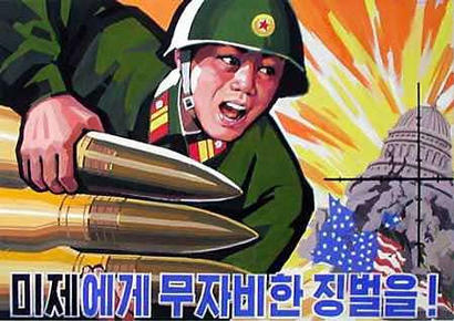 The North Korean Central News Agency released this propaganda poster ...